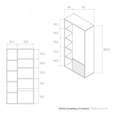 Módulo estantería 2P LECCE