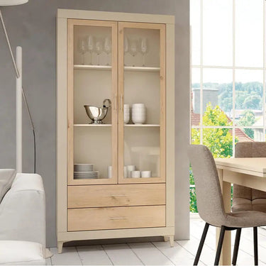 Vitrina 2 puertas y 2 Cajones ASTI