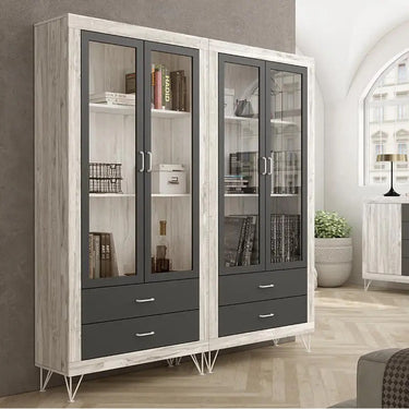 Vitrina 2 puertas y 2 Cajones ASTI