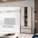Vitrina salón alta ROMA 80 cm diseño nórdico contemporáneo
