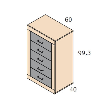 Sinfonier 5 cajones L'AQUILA